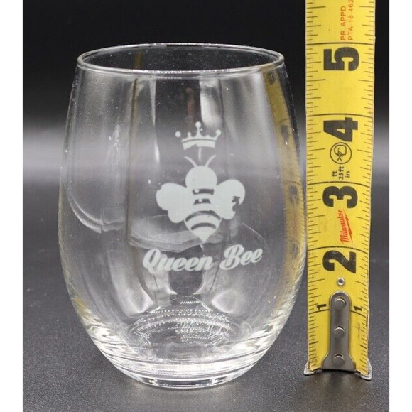 Queen Bee Stemless Wine Glass - Picture 6 of 7